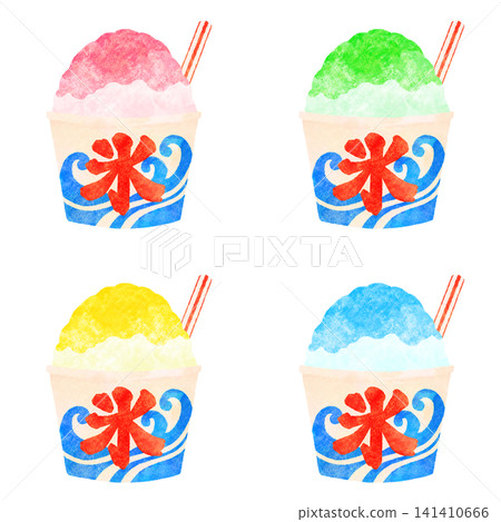 水彩風格刨冰插畫集 - 夏季節日 水彩風格刨冰插畫集 - 夏季節日 141410666