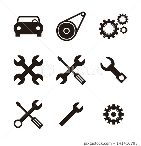 Vehicle repair and maintenance icons 141410795