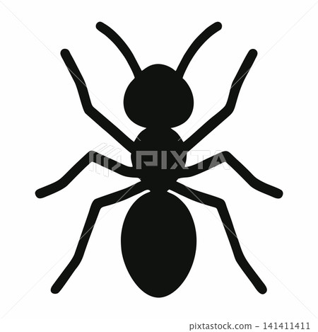 Black ant silhouette vector Black ant silhouette vector 141411411