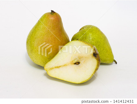 ellow pears on a white background ellow pears on a white background 141412431