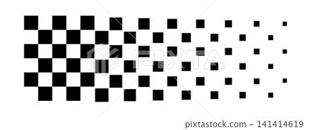 Race flag texture with faded black squares. Start or finish signal on sport car competitions. Chess game, karting, rally or motocross print. Taxi or police car border. Vector graphic illustration Race flag texture with faded black squares. Start or finish signal on sport car competitions. Chess game, karting, rally or motocross print. Taxi or police car border. Vector graphic illustration 141414619