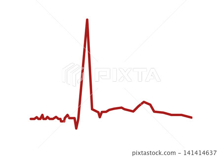 Red heartbeat diagram. Part of ECG chart isolated on white background. Cardiac rhythm line. Cardio test sign. Heart health concept. Pulse symbol. Vector graphic illustration Red heartbeat diagram. Part of ECG chart isolated on white background. Cardiac rhythm line. Cardio test sign. Heart health concept. Pulse symbol. Vector graphic illustration 141414637