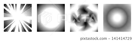 Set of square comic halftone patterns 141414729