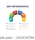 Arc Timeline Infographic Business Flat Design Vector Template 141414794