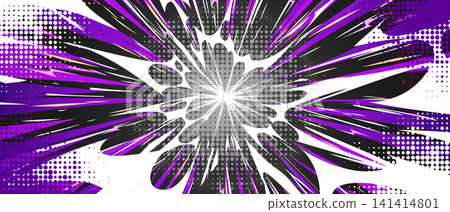 Vibrant manga backdrop with explosive burst Vibrant manga backdrop with explosive burst 141414801