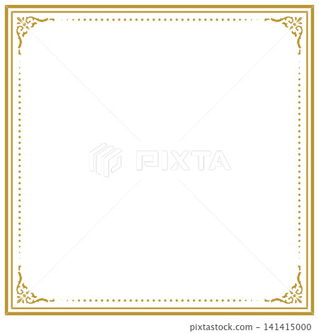 Antique / Vintage / Square / Frame / Border / Gold / Illustration / Material Antique / Vintage / Square / Frame / Border / Gold / Illustration / Material 141415000