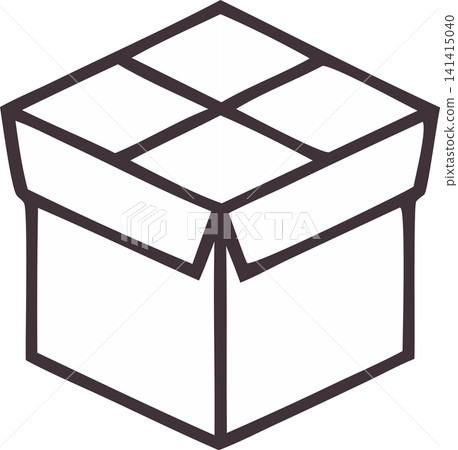 Outline box icon. Vector illustration. 141415040