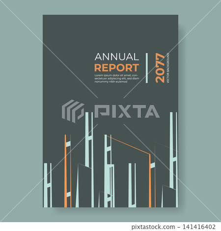 Modern A4 cover design template. Business annual report presentation. Poster background or book cover. Corporate business catalog. 141416402