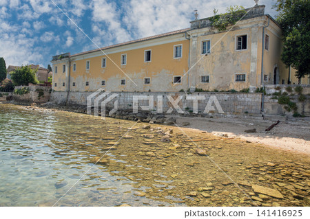 Historic seaside facade of Dajla monastery in Istria, Croatia. Historic seaside facade of Dajla monastery in Istria, Croatia. 141416925