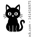 Halloween cat pictogram 141416975