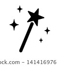 Halloween witch's wand pictogram 141416976