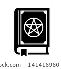 pictograms from a Halloween witch's magic book 141416980