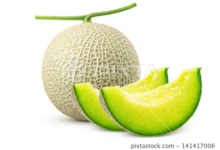 Realistic Melon Illustration on a White Background 141417006