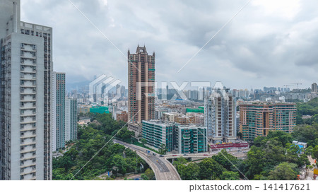 Hong Kong July 19 2026 view of urban skyline in Kowloon Tong. Hong Kong July 19 2026 view of urban skyline in Kowloon Tong. 141417621