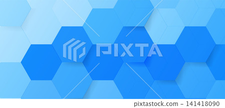 Abstract blue geometric shape technology digital hi tech concept background. Space for your text Abstract blue geometric shape technology digital hi tech concept background. Space for your text 141418090