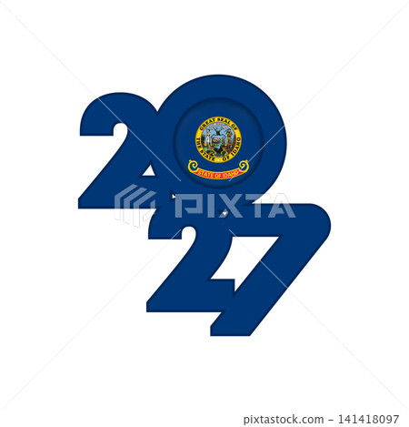 2027 banner with Idaho flag inside. 2027 banner with Idaho flag inside. 141418097