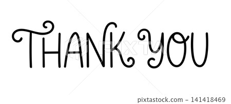 Decorative thank you text design Decorative thank you text design 141418469