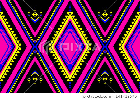 Geometric ethnic oriental pattern. Ethnic pattern. Navajo, Native American tribal fabric design for clothing, fabric, textile, wrapping, background, wallpaper, carpet, print, embroidery style Geometric ethnic oriental pattern. Ethnic pattern. Navajo, Native American tribal fabric design for clothing, fabric, textile, wrapping, background, wallpaper, carpet, print, embroidery style 141418579