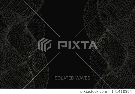 An isolated wavy chaotic pattern with a rectangular frame An isolated wavy chaotic pattern with a rectangular frame 141418594