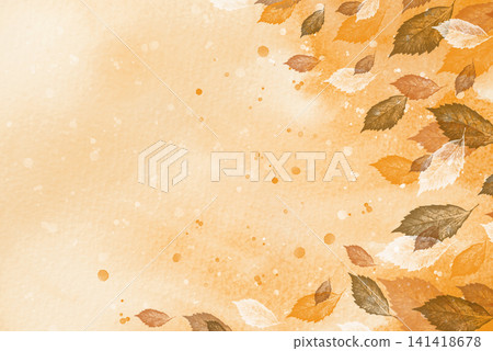 Watercolor autumn background 141418678