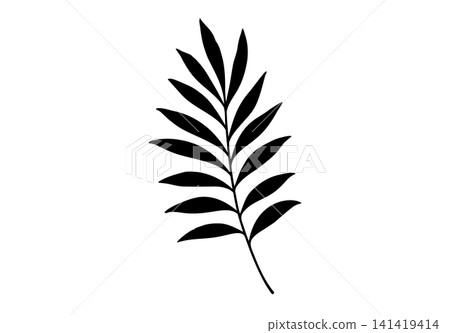 Simple leaf branch silhouette design Simple leaf branch silhouette design 141419414