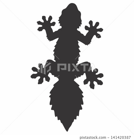 Gecko silhouette vector icon Gecko silhouette vector icon 141420387