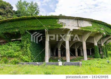 A 50-meter thickener next to the Kitazawa Flotation Plant ruins, a historical site and industrial heritage site in Sado. A 50-meter thickener next to the Kitazawa Flotation Plant ruins, a historical site and industrial heritage site in Sado. 141420495