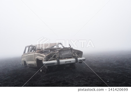 Cars abandoned on Mt. Fuji Cars abandoned on Mt. Fuji 141420699