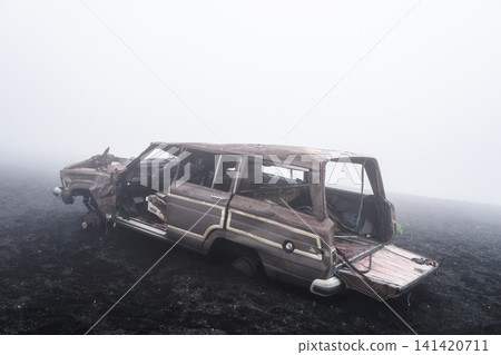 Cars abandoned on Mt. Fuji Cars abandoned on Mt. Fuji 141420711