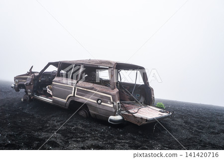 Cars abandoned on Mt. Fuji 141420716