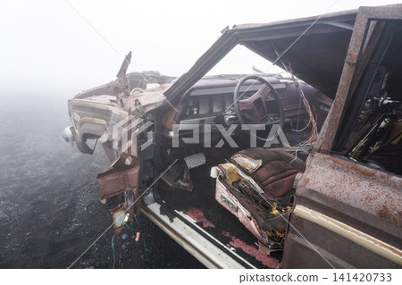 Cars abandoned on Mt. Fuji Cars abandoned on Mt. Fuji 141420733