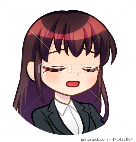 一個穿著西裝、表情憂慮的女孩圖示(無邊框) 一個穿著西裝、表情憂慮的女孩圖示(無邊框) 141421094