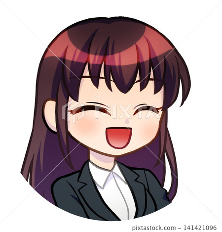 身穿西裝的微笑女孩圖示（無邊框） 141421096