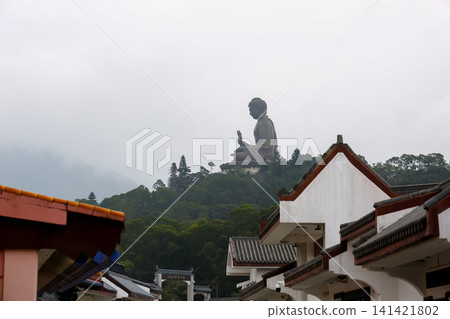 Lantau Island, Hong Kong - Jan 28 2026: The big Buddha at Po Lin Monastery in Lantau island Lantau Island, Hong Kong - Jan 28 2026: The big Buddha at Po Lin Monastery in Lantau island 141421802