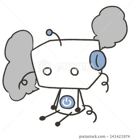 A malfunctioning AI robot A malfunctioning AI robot 141421974