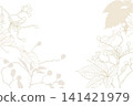 A background of trees and branches with acorns and leaves as motifs. Template layout design, brochure, or autumn 141421979