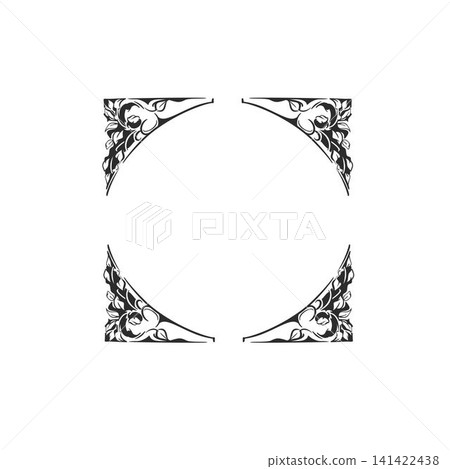 Hand drawn vector abstract outline,graphic,line vintage celebration ornament art nouveau frame in drawing elegant style.Elegant decoration vintage outline design isolated. Floral ornament border Hand drawn vector abstract outline,graphic,line vintage celebration ornament art nouveau frame in drawing elegant style.Elegant decoration vintage outline design isolated. Floral ornament border 141422438