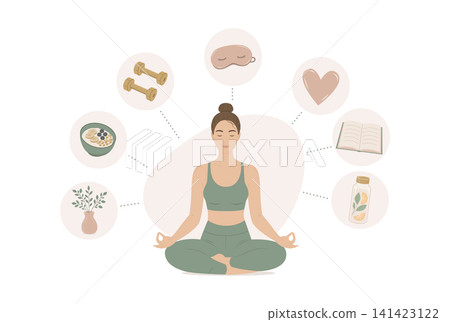 Healthy Habits Wellness Infographic Woman 1 Healthy Habits Wellness Infographic Woman 1 141423122