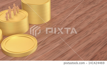 Family Financial Security and Growing Wealth Investment Concept 3d render. Family Financial Security and Growing Wealth Investment Concept 3d render. 141424469