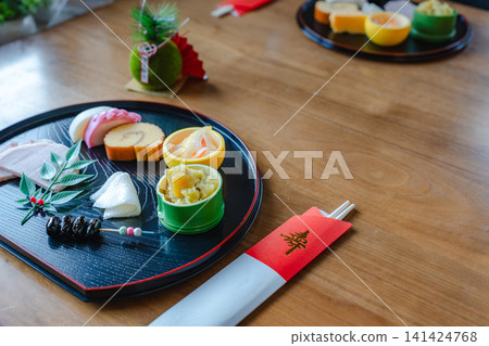 Traditional Osechi dishes eaten during the New Year Traditional Osechi dishes eaten during the New Year 141424768
