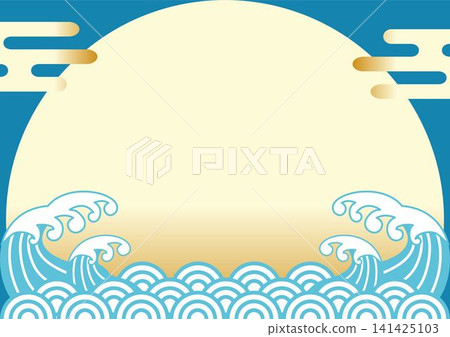 海洋、波浪、青海波(波浪圖案)、日出、新年、新年祝福、日式風格、日式圖案、設計、日本、邊框、背景、設計、插畫素材 海洋、波浪、青海波(波浪圖案)、日出、新年、新年祝福、日式風格、日式圖案、設計、日本、邊框、背景、設計、插畫素材 141425103