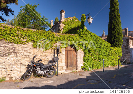 Stone house with ivy covered wall in Avignon, Provence, France Stone house with ivy covered wall in Avignon, Provence, France 141426106
