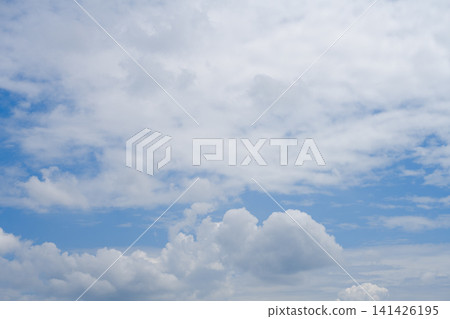 Blue mountains, white sky, and white clouds Blue mountains, white sky, and white clouds 141426195