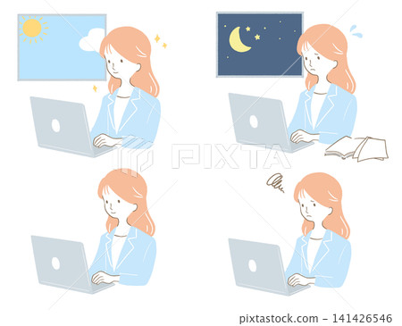 一群女性正在使用電腦 一群女性正在使用電腦 141426546