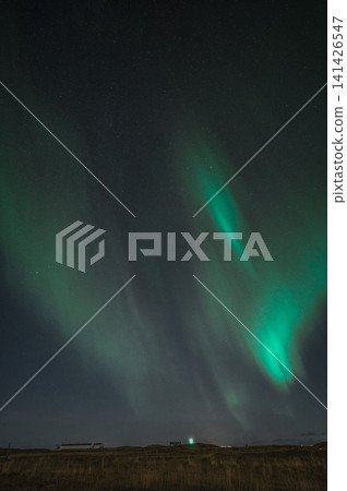 The night sky and aurora borealis in Iceland (rural area, Northern Europe) The night sky and aurora borealis in Iceland (rural area, Northern Europe) 141426547
