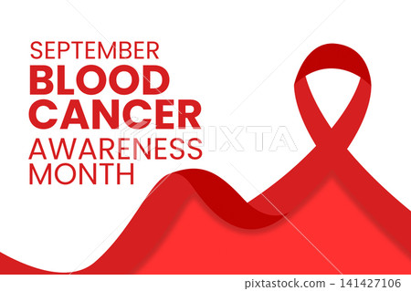 Bold red ribbon symbolizes unity and support for blood cancer awareness month, PNG Bold red ribbon symbolizes unity and support for blood cancer awareness month, PNG 141427106