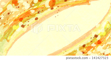 溫暖的黃色和橙色抽像水彩風格背景。 溫暖的黃色和橙色抽像水彩風格背景。 141427323