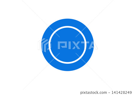 Minimal Blue Concentric Circle Icon Button Flat Design Round Target Symbol For UI And Branding Minimal Blue Concentric Circle Icon Button Flat Design Round Target Symbol For UI And Branding 141428249