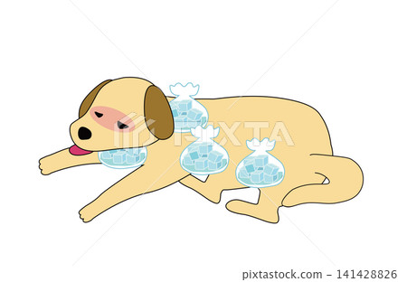 Where to apply ice packs for first aid in dogs suffering from heatstroke. Where to apply ice packs for first aid in dogs suffering from heatstroke. 141428826