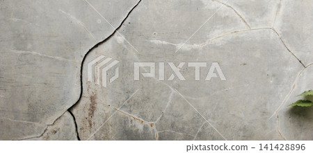 Old concrete wall with a texture of deep cracks. Old concrete wall with a texture of deep cracks. 141428896